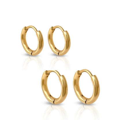 Metro Sleeper Hoop Earring Bundle - Ever Jewellery 