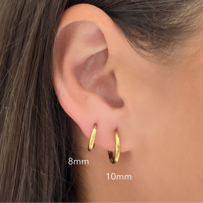 Metro Gold Huggie Earrings - Ever Jewellery 