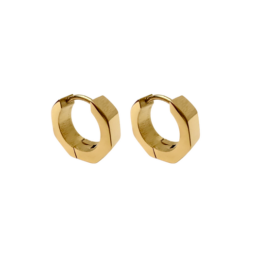 Momentum Gold Huggie Earrings - Ever Jewellery 