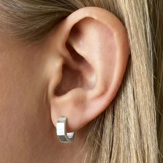 Momentum Silver Huggie Earrings
