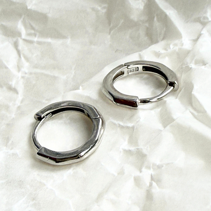 Outfield Silver Huggie Earrings - Ever Jewellery 