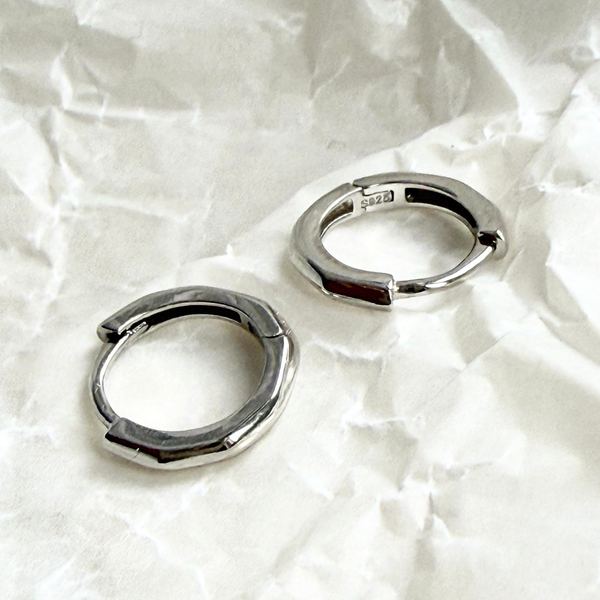 Outfield Silver Huggie Earrings - Ever Jewellery 