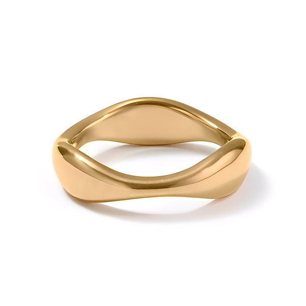 Point Break Ring flat lay - waterproof anti-tarnish gold ring Australia - EVER Jewellery