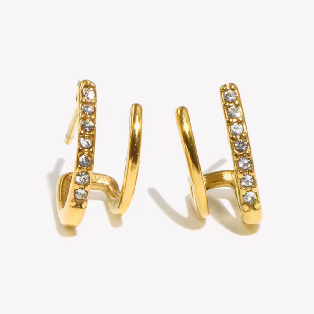 Stride Double Bar Earrings