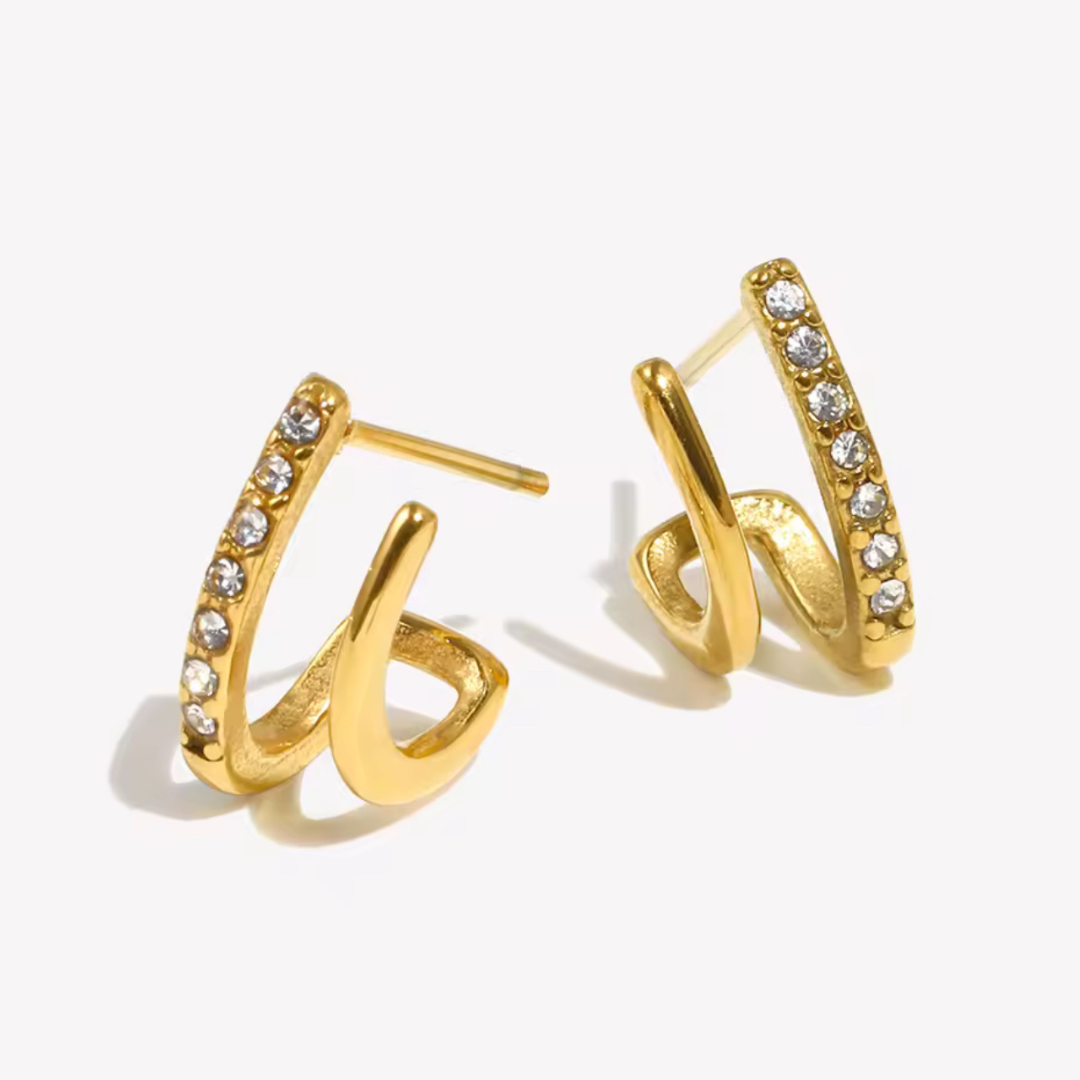 Stride Double Bar Earrings