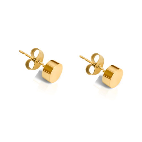 Qualify Gold Stud Earrings - Ever Jewellery on white background