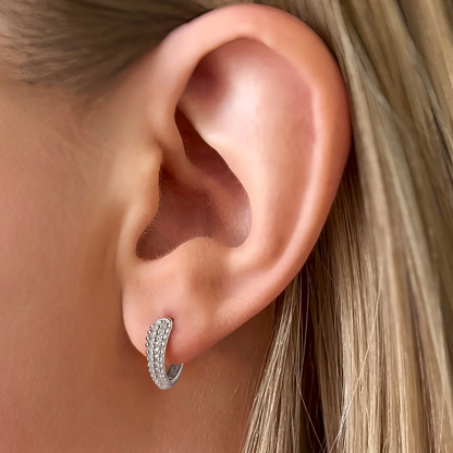 Rebound Silver Huggie Earrings - Ever Jewellery 