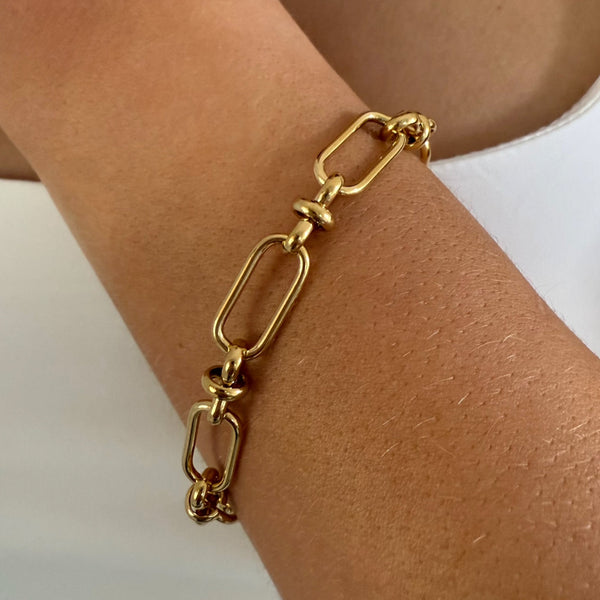 Signal Chain Bracelet - waterproof gold paperclip chain bracelet - EVER Jewellery Australia