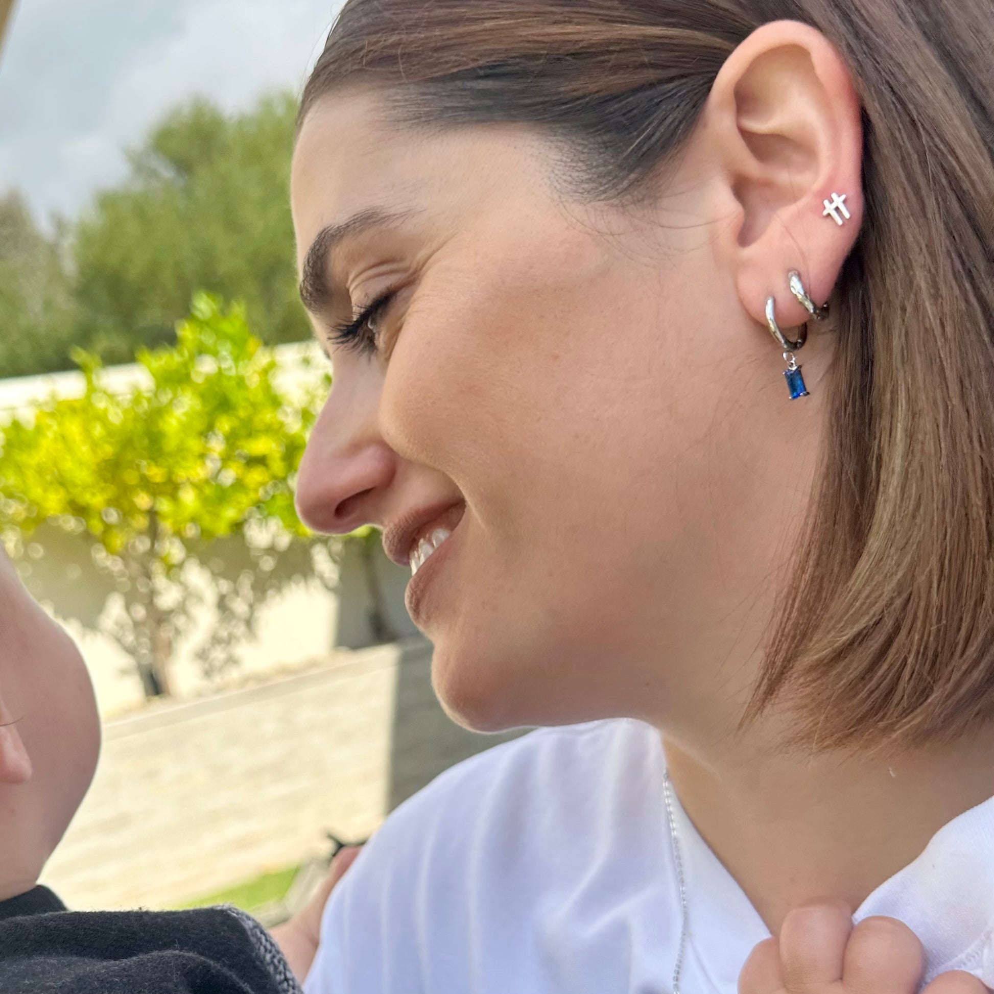 Swish Silver Stud Earrings - Ever Jewellery 