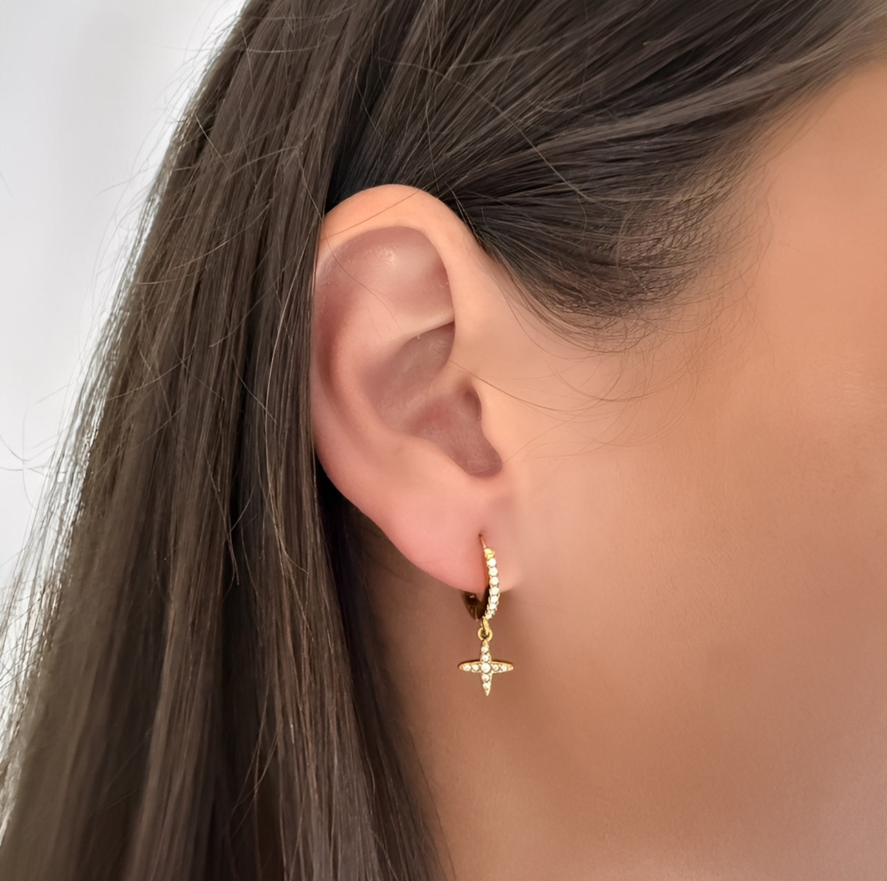 Striker Huggie Earrings