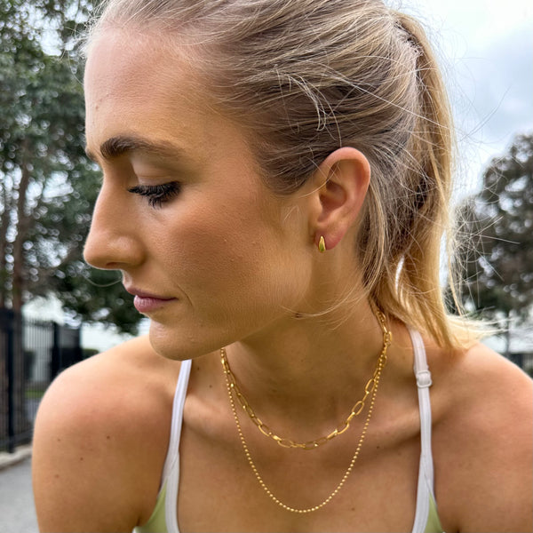 Swift Gold Stud Earrings - Ever Jewellery 