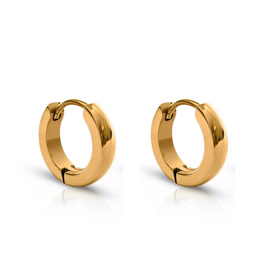 Trackside Gold Huggie Earrings
