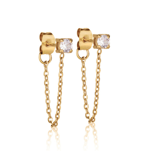 Urban Chain Stud Earrings - Ever Jewellery 
