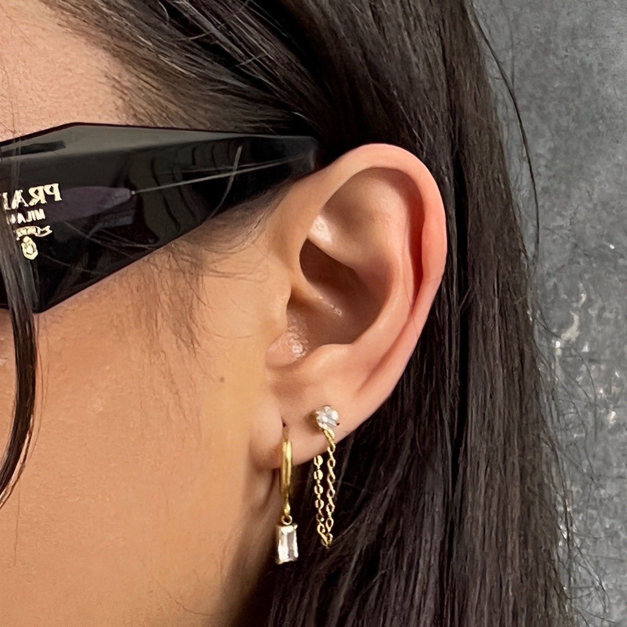 Urban Chain Stud Earrings - Ever Jewellery 
