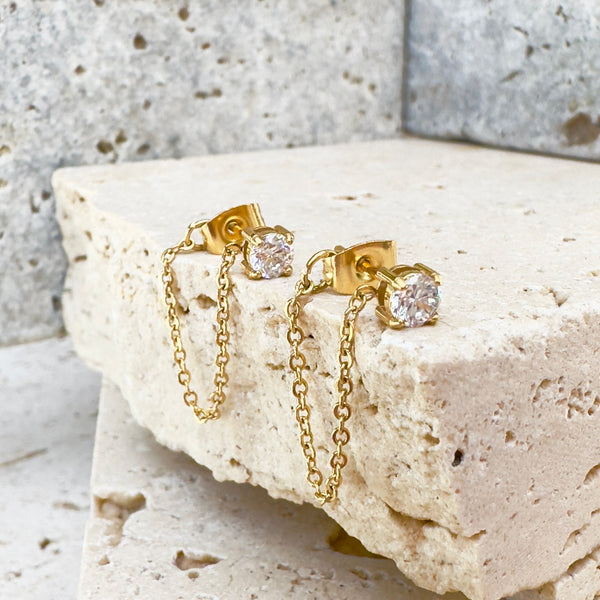 Urban Chain Stud Earrings ** PRE-ORDER ** - Ever Jewellery 