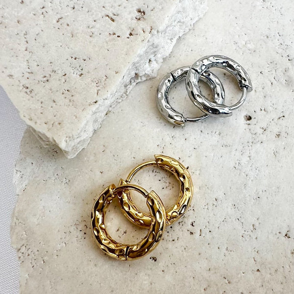 Wave Silver Huggie Earrings - Ever Jewellery 