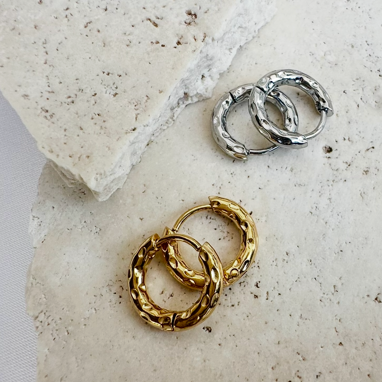 Wave Gold Huggie Earrings - Ever Jewellery 