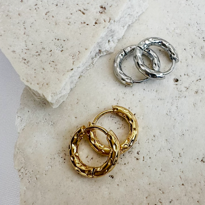 Wave Gold Huggie Earrings - Ever Jewellery 
