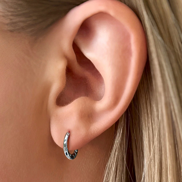 Wave Silver Huggie Earrings - Ever Jewellery 