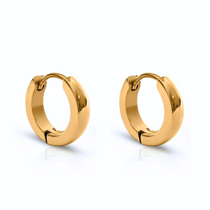 Trackside Gold Huggie Earrings - waterproof minimalist gold huggie earrings - EVER Jewellery Australia