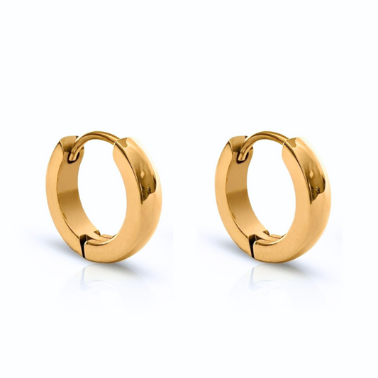 Trackside Gold Huggie Earrings - Ever Jewellery 
