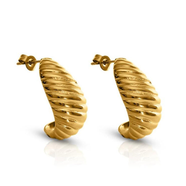Amplify Gold Drop Earrings - waterproof gold statement teardrop drop earrings - EVER Jewellery Australia