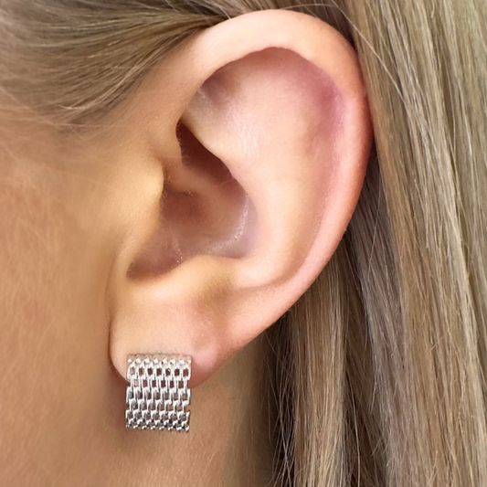 Broadway Silver Hoop Earrings