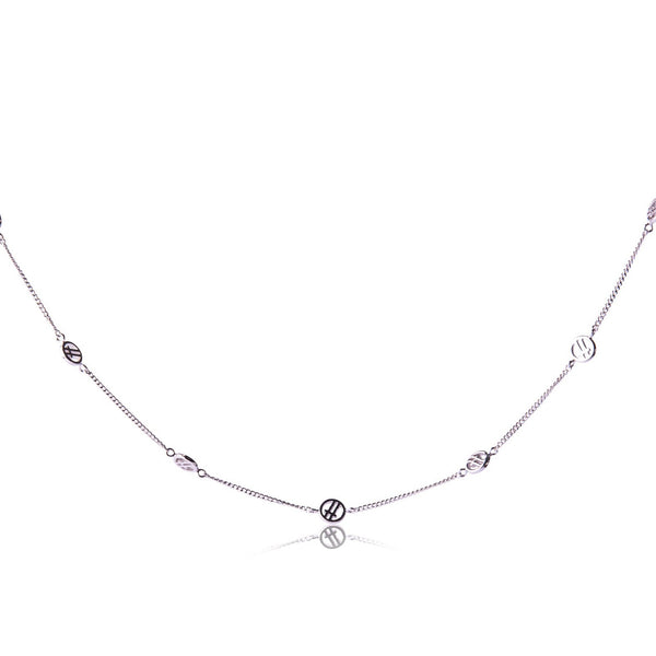 Game Day Silver Necklace - waterproof rhodium plated sterling silver choker with EVER charms - EVER Jewellery Australia
