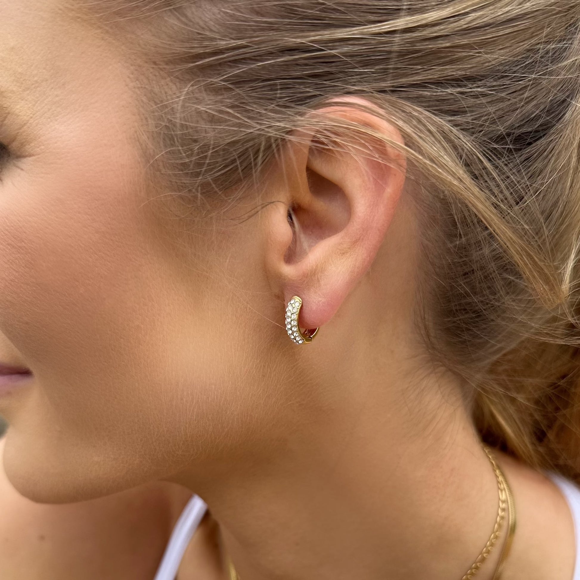 Gravitate Crystal Hoop Earrings - Ever Jewellery 