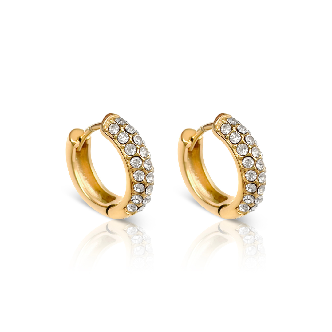 Gravitate Crystal Hoop Earrings - Ever Jewellery 
