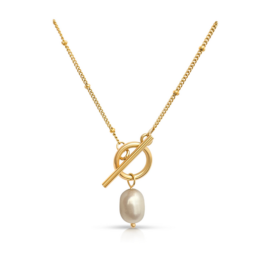 One-On-One Pearl Gold Necklace - Ever Jewellery 