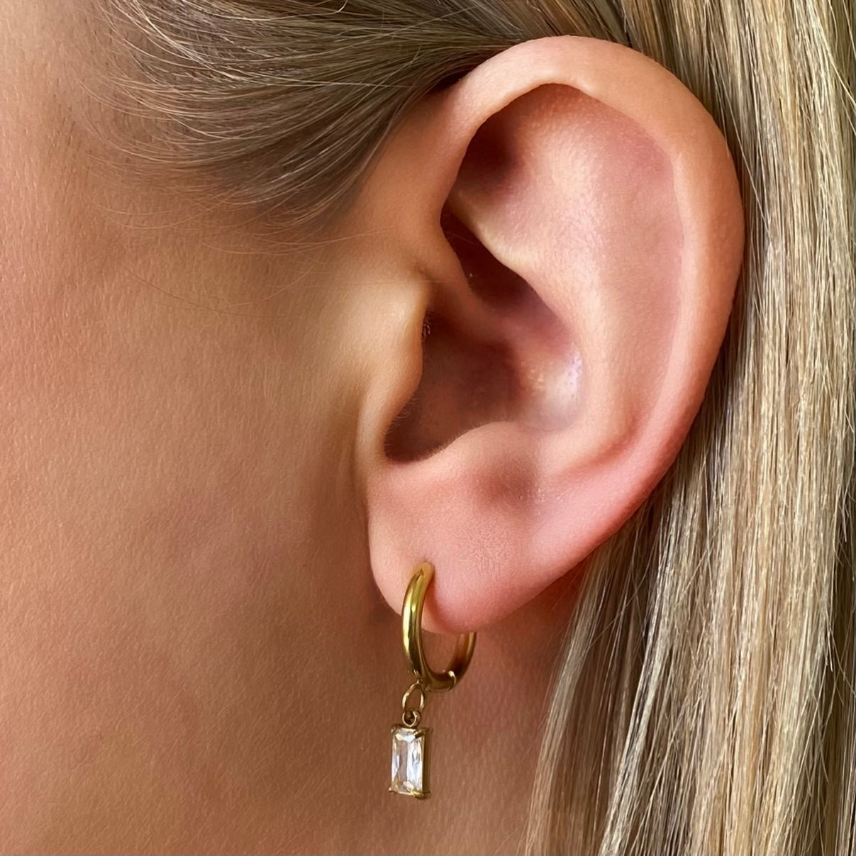 Luxe Drop Huggie Earrings - Ever Jewellery 