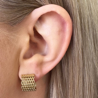 Broadway Gold Hoop Earrings - Ever Jewellery 